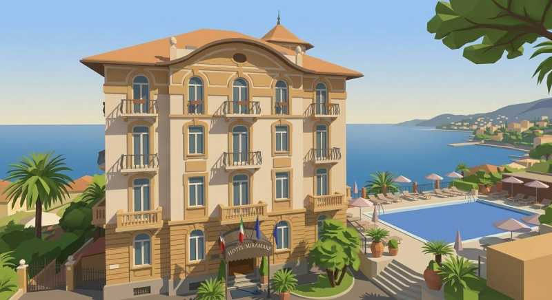 Hotel prestigioso in prima linea a Forte dei Marmi in vendita